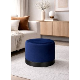 Pufa LUX welurowa z czarną podstawą MG16 – elegancka pufa glamour do salonu