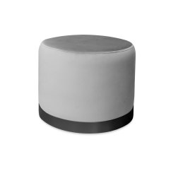 Pufa LUX welurowa z czarną podstawą MG17 – elegancka pufa glamour do salonu