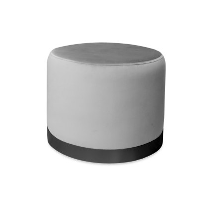 Pufa LUX welurowa z czarną podstawą MG17 – elegancka pufa glamour do salonu