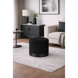 Pufa LUX welurowa z czarną podstawą MG19 – elegancka pufa glamour do salonu