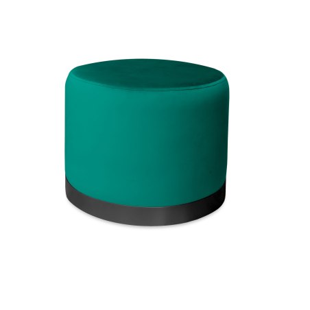 Pufa LUX welurowa z czarną podstawą MG20 – elegancka pufa glamour do salonu