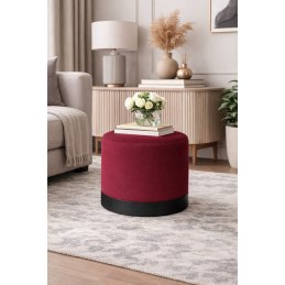 Pufa LUX welurowa z czarną podstawą MG31 – elegancka pufa glamour do salonu