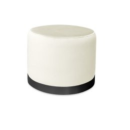 Pufa LUX welurowa z czarną podstawą MG50 – elegancka pufa glamour do salonu