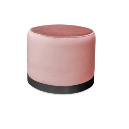 Pufa LUX welurowa z czarną podstawą MG58 – elegancka pufa glamour do salonu