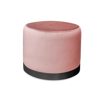 Pufa LUX welurowa z czarną podstawą MG58 – elegancka pufa glamour do salonu