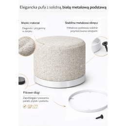 Nowoczesna pufa LUX IMO idealna do salonu i przedpokoju