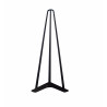 Metalowa noga Hairpin fi10 trzy pręty H41cm czarna