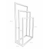 Stojak na ręczniki wieszak złoty LOFT 20mm