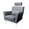 Fotel DENVER BL14 – elegancki z białymi nogami