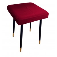 TABORET MAX TK. VELVET PODSTAWA CZARNA/ZŁOTA