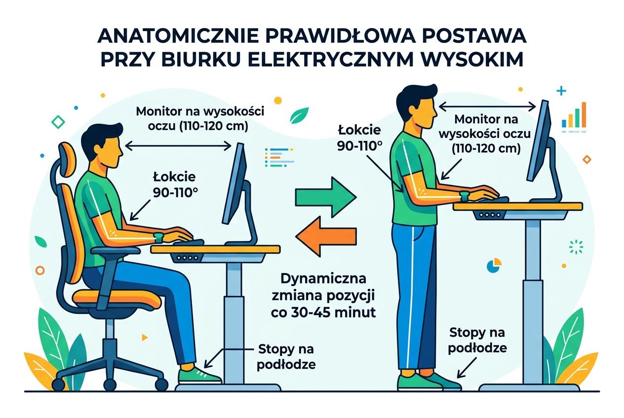 Ergonomia biurka elektrycznego